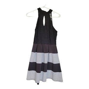 Lots of Love Black and White Dress Juniors Medium